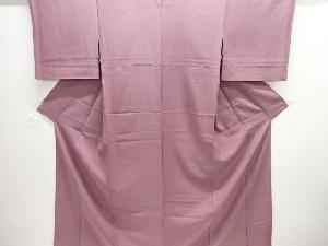 駒絽斜め格子模様織り出し色無地着物